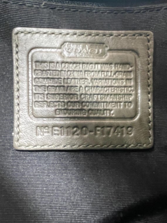 Vintage Coach Gray and Black Python-Embossed Soho… - image 9