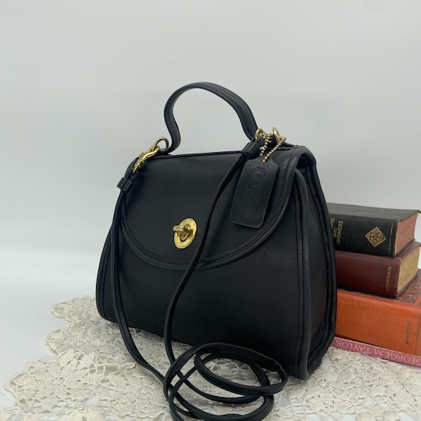Vintage Coach Black Regina Bag - Style 9983