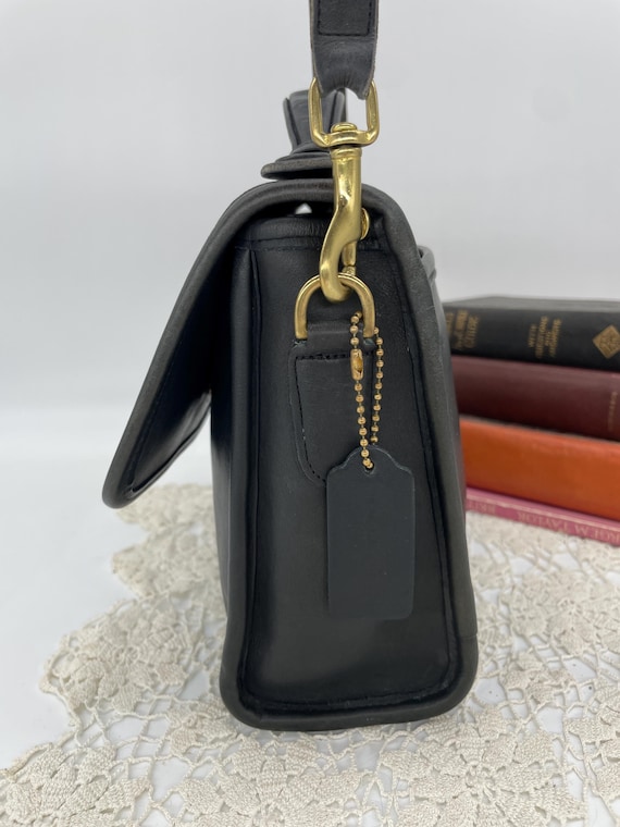 Vintage Coach Black Court Bag - Style 9870 - Etsy
