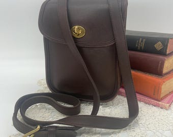 Vintage Coach Mahogany Small Sidepack - Style 9978