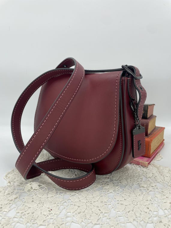 Coach Bordeaux Coach Saddle 23 - Style 20115 - Etsy