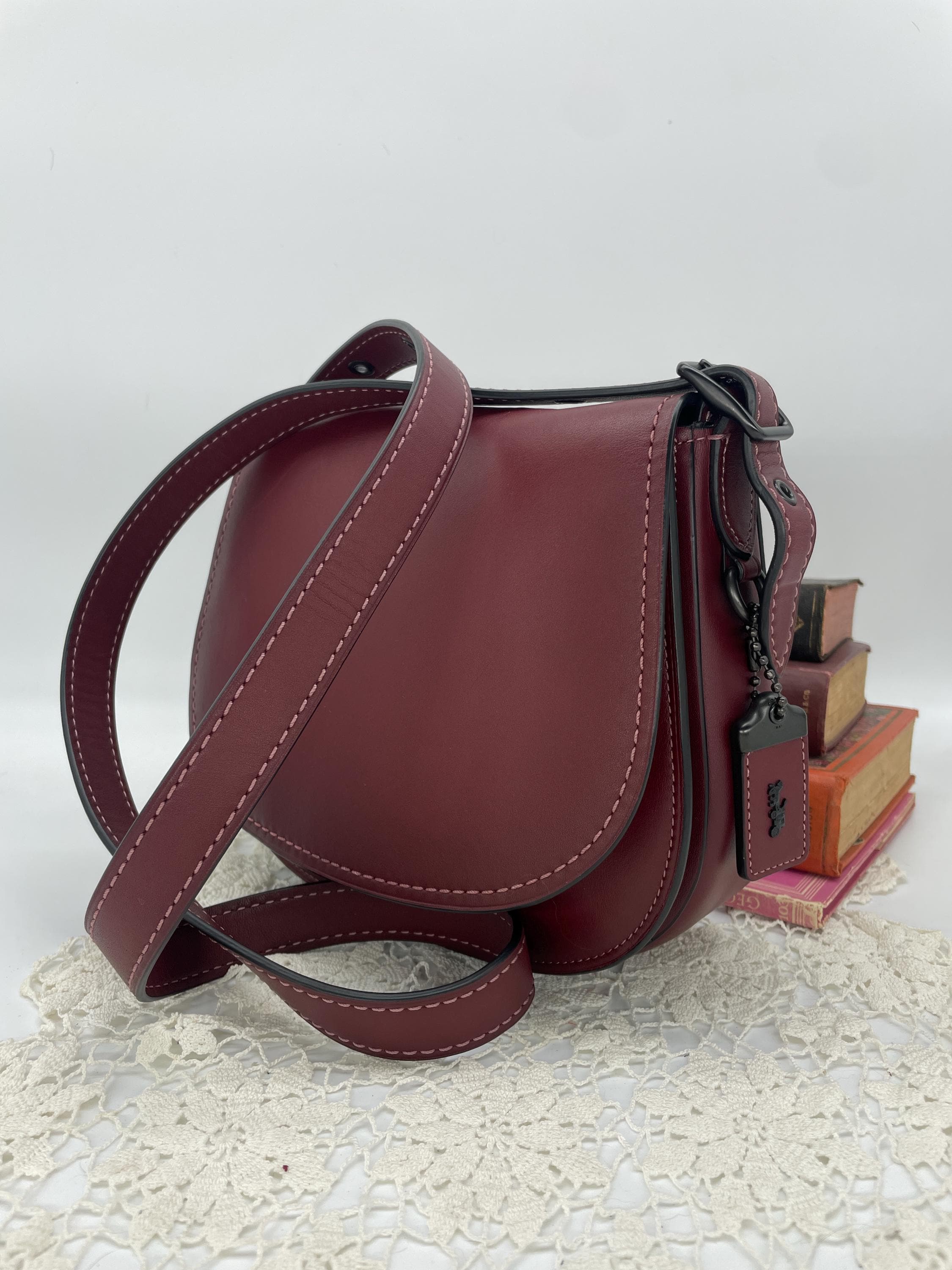 Coach Bordeaux Coach Saddle 23 - Style 20115 - Etsy