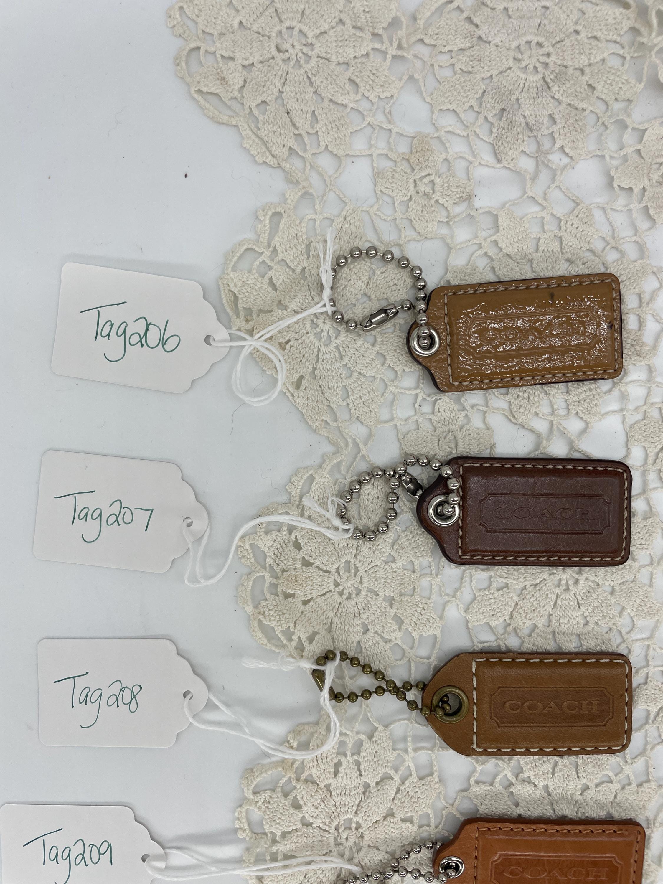 小物 COACH Vintage Hang Tags Charms Bulk Lot COACH Vintage Hang
