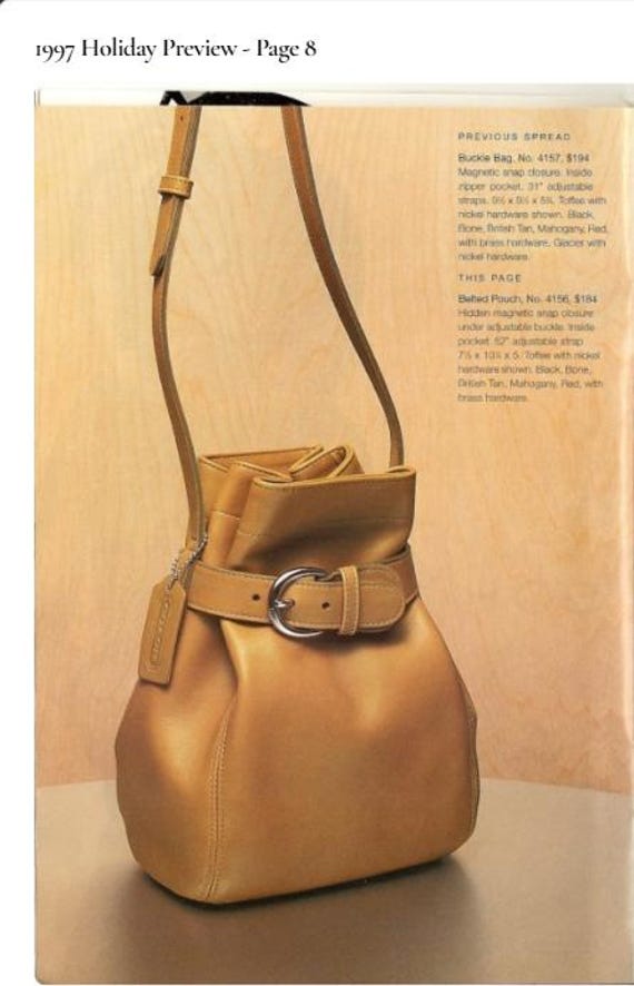 OLD COACH 4156 belted pouch USA製 Vintage Coach Mahogany Belted Pouch - Style 4156 - Etsy