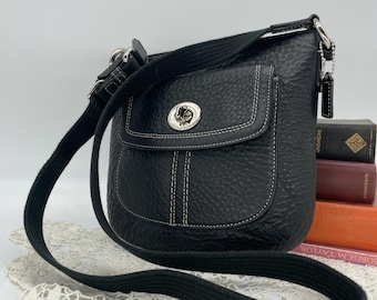 Vintage Coach Black Leather Zip Coin Wallet Case Purse - Etsy