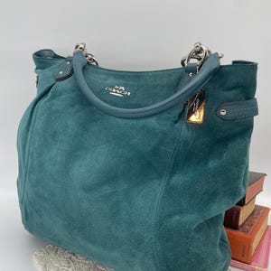 Coach Teal Leather Handbag - Etsy Canada