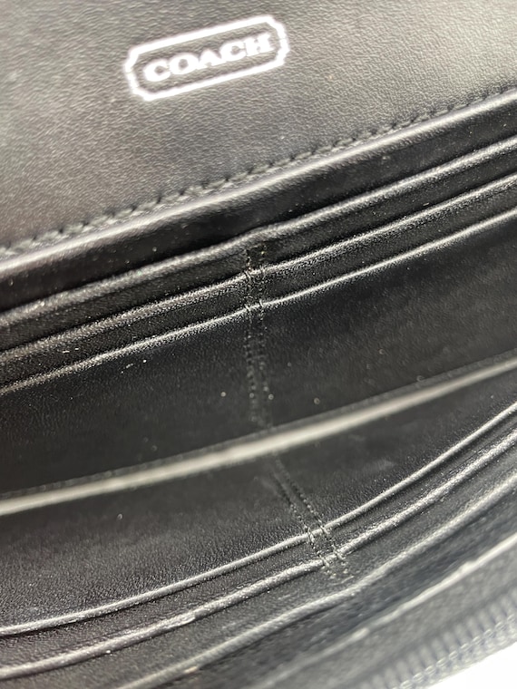 Vintage Coach Black Madison Glitter Python Envelo… - image 5