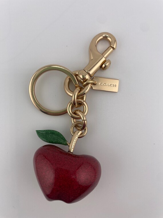 Coach Sparkly Resin Apple Keychain / Charm - Etsy