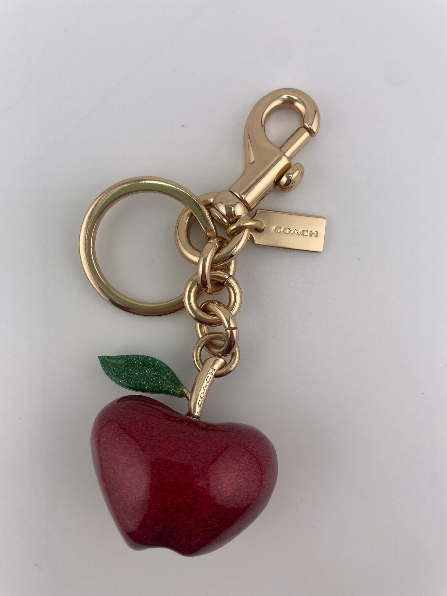 Coach Sparkly Resin Apple Keychain / Charm - Etsy