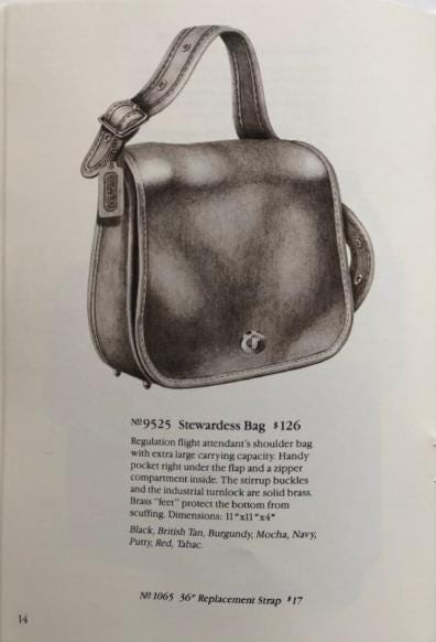 Vintage Coach NYC Saddle Stewardess Bag - Style 9525 - Etsy