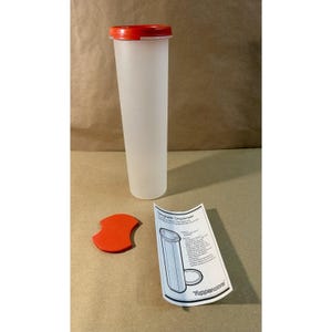 Recipiente redondo Tupperware Modular Mates n.° 5 n.° 1661, inserto para espaguetis, sello rojo