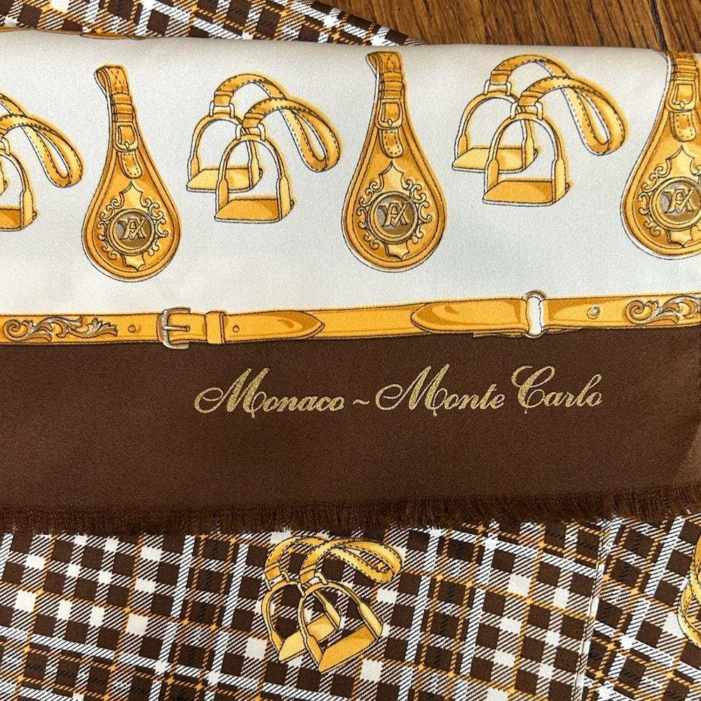 Monaco Equestrian Silk Scarf Monaco – GIGI AEA main image 3