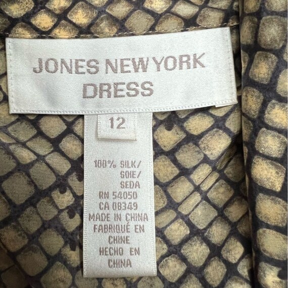 Vintage Jones New York Snakeskin Print 100% Silk … - image 6