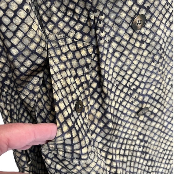 Vintage Jones New York Snakeskin Print 100% Silk … - image 5