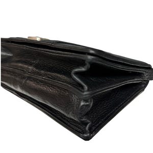 Vintage Brighton Black Leather Organizer Wallet Crossbody Clutch Medallion 画像 11