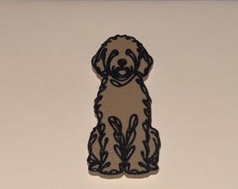 Labradoodle Dog Magnet - 3D Printed Puppy