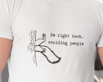 Avoiding people ironic shirt, Introvert gifts, Social distance office humor crewneck
