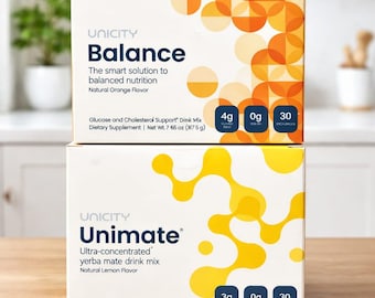 ユニシティ ユニメイト＆バランスドリンクコンボ | オレンジ＆レモンフレーバー | 合計60袋