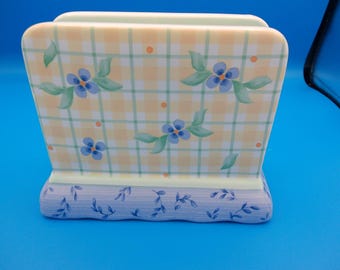 Vintage Pfaltzgraff "Summer Breeze" Ceramic Napkin Holder Diner-wear