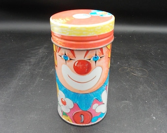 Vintage Rare 1983 "Cap-Tin" Happy Smiling Clown Tin