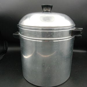 Pentola per brodo in alluminio leggero da 8 litri, 3 pezzi, modello Vintage Sears Made of Honor