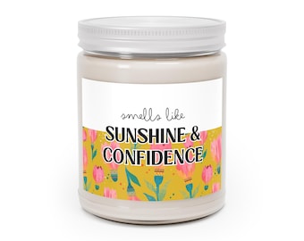 Vela aromática floral Sunshine and Confidence / Frasco de soja de 255 g