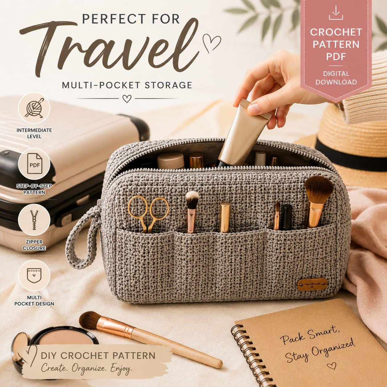 Crochet Project Bag Beginner Friendly Yarn Organizer