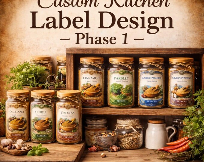 Custom Kitchen Label Design_ Phase 1 - Etsy