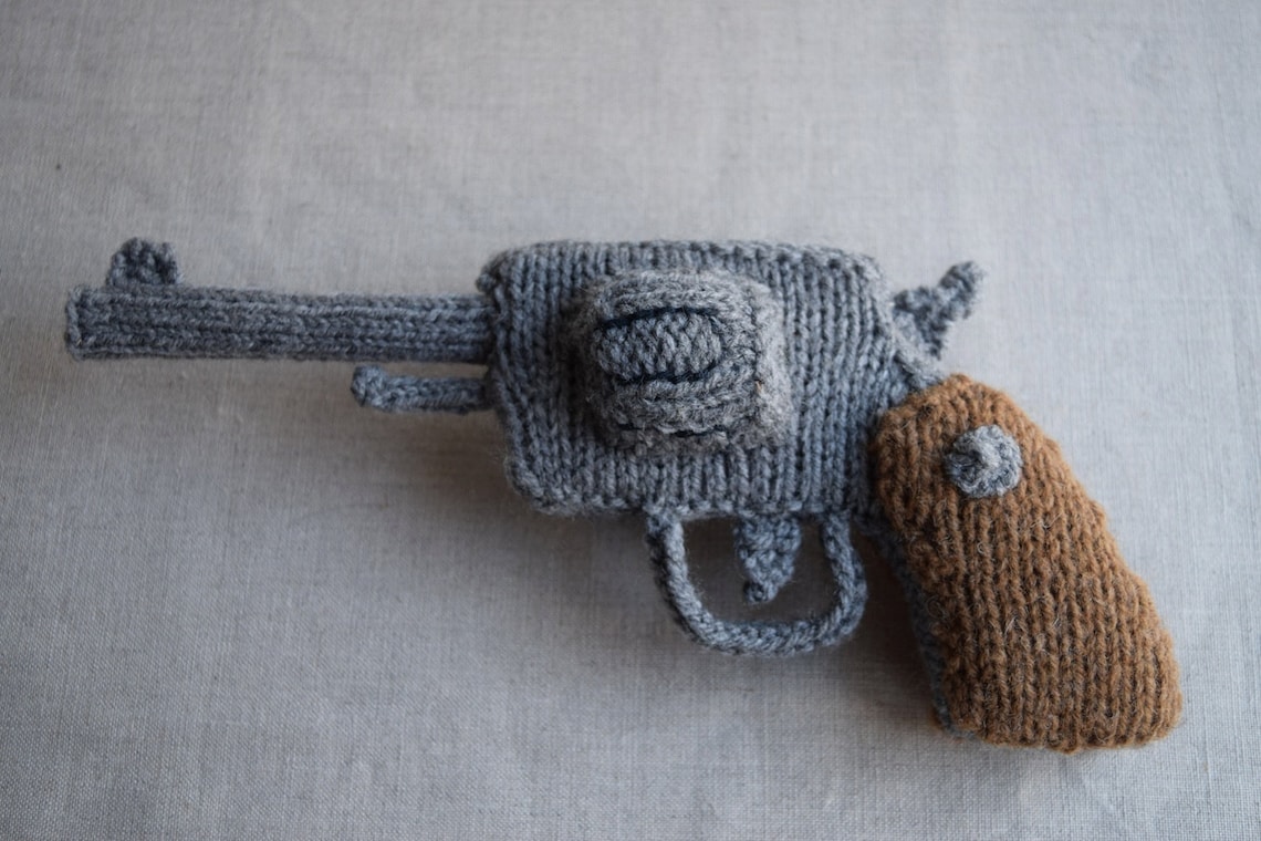 Knitted Revolver PDF Pattern Knitting pattern for a gun | Etsy