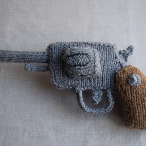 PDF Knitting PATTERN Knitted Revolver PDF Pattern Knitting pattern for a gun image 1