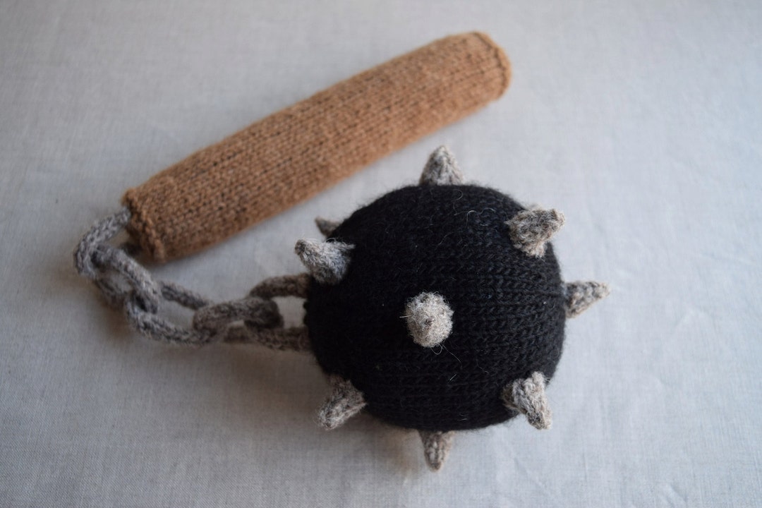 PDF Knitting PATTERN - Ball and Chain Flail PDF Knitting Pattern and ...