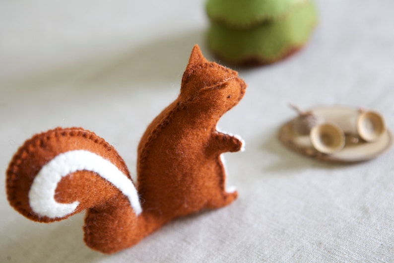 PDF Sewing PATTERN for Woodland animal playset DIY embroidery sewing pattern for rabbit, squirrel & hedgehog softies soft toy tutorial image 2