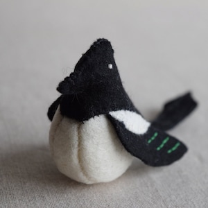 PDF Sewing PATTERN - Rosa Mae Magpie Sewing Pattern – DIY embroidery sewing pattern for bird softie – Magpie soft toy tutorial