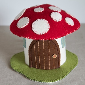PDF Sewing PATTERN Toadstool Felt House Sewing Pattern DIY pattern for Mushroom play house Toadstool fairy house soft toy tutorial image 4