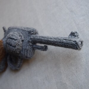 PDF Knitting PATTERN Knitted Revolver PDF Pattern Knitting pattern for a gun image 2