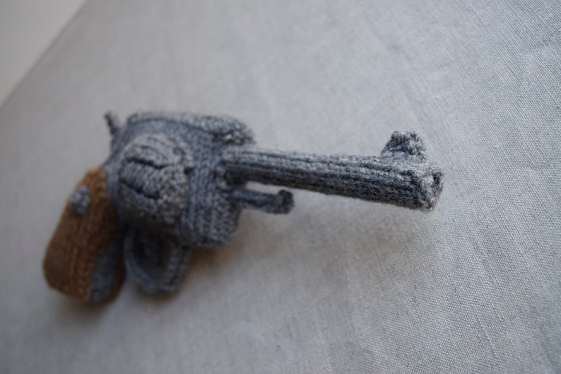 PDF Knitting PATTERN Knitted Revolver PDF Pattern Knitting pattern for a gun image 2