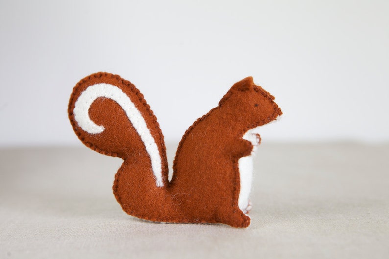 PDF Sewing PATTERN Sylvester Squirrel Sewing Pattern DIY embroidery sewing pattern for squirrel softie Squirrel soft toy tutorial image 1