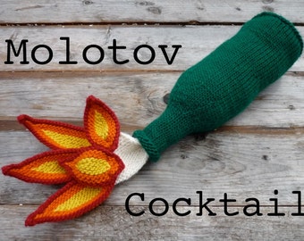 PDF Knitting PATTERN - Molotov Cocktail Knitting Pattern PDF