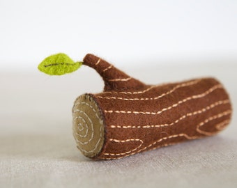 PDF 縫製パターン - 丸太縫製パターン - 丸太ぬいぐるみの DIY 刺繍縫製パターン - 木の枝のぬいぐるみのチュートリアル