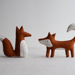 PDF Sewing PATTERN - Alphonsus & Freya Fox sewing pattern – DIY embroidery sewing pattern and tutorial for woodland animals softies playset