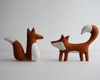 PDF Sewing PATTERN - Alphonsus & Freya Fox sewing pattern – DIY embroidery sewing pattern and tutorial for woodland animals softies playset