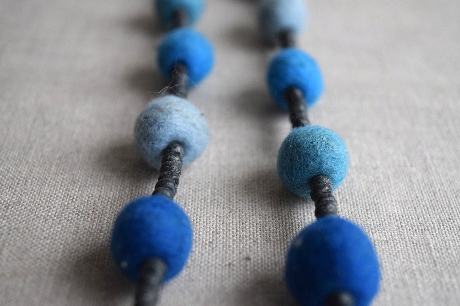 Wood and Felt Bead Necklace Kit Etsy