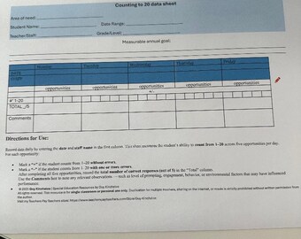 Counting to 20 Data Sheet