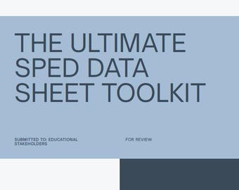 Boîte à outils des fiches techniques sur l'éducation de l'enfance en difficulté | Modèles modifiables de suivi de la progression du PEI | Lot imprimable SPED