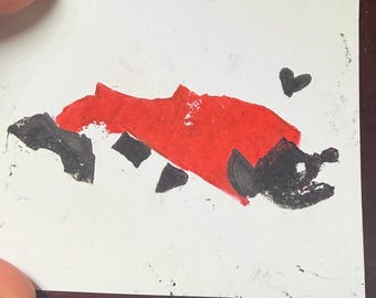 Hand-printed Sockeye Salmon Cards