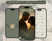 Video Wedding Invitation Template: Animate Invitation (Canva Editable, Digital Download)