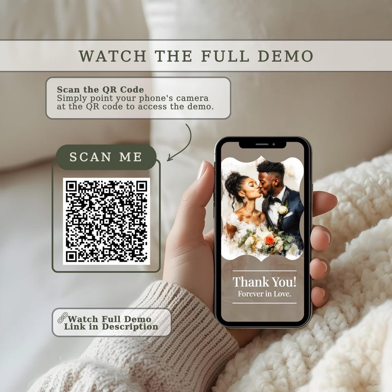 Animated Wedding Invitation Video, Canva Editable Template, WhatsApp Invite, Digital Download, Save the Date RSVP image 3