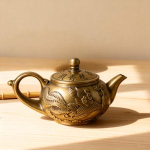 Bronsdraktekanna – Japansk orientalisk tekanna, zendekor