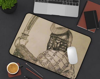 Hand-Drawn Bushido Warrior Mousepad