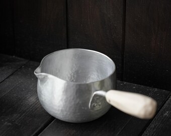 Custom Name Copper Coffee Sharing Pot with Wooden Handle, Coffee Serving Vessel